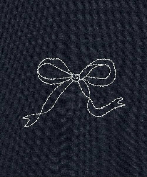 petit main LIEN / プティマイン リアン Tシャツ | 【リンク】リボン刺しゅう長T | 詳細3