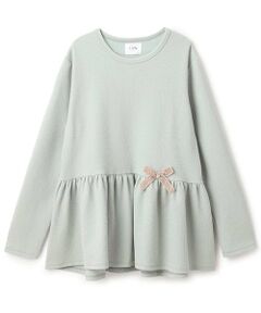 【スマイル/防汚】リボンカットチュニック