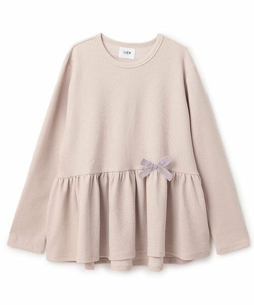 petit main LIEN / プティマイン リアン その他トップス | 【スマイル/防汚】リボンカットチュニック（ライト ピンク）