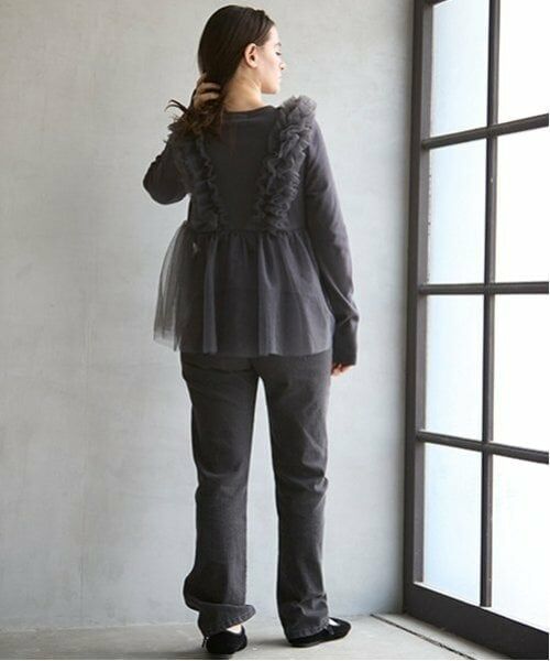 petit main LIEN / プティマイン リアン Tシャツ | 【リンク】チュールドッキング長T | 詳細4