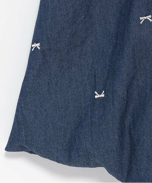 petit main LIEN / プティマイン リアン ミニ丈・ひざ丈ワンピース | 【リンク】リボン刺繍ワンピース | 詳細5