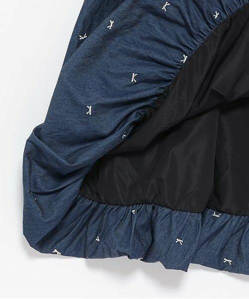 petit main LIEN / プティマイン リアン ミニ丈・ひざ丈ワンピース | 【リンク】リボン刺繍ワンピース | 詳細6