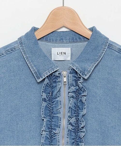 petit main LIEN / プティマイン リアン ブルゾン | 【リンク】デニムフリルジャケット | 詳細2