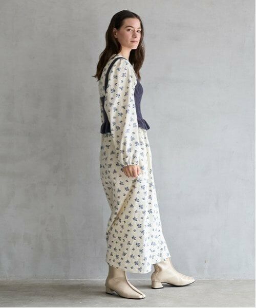 petit main LIEN / プティマイン リアン ミニ丈・ひざ丈ワンピース | 【リンク】花柄ワンピースビスチェセット | 詳細2