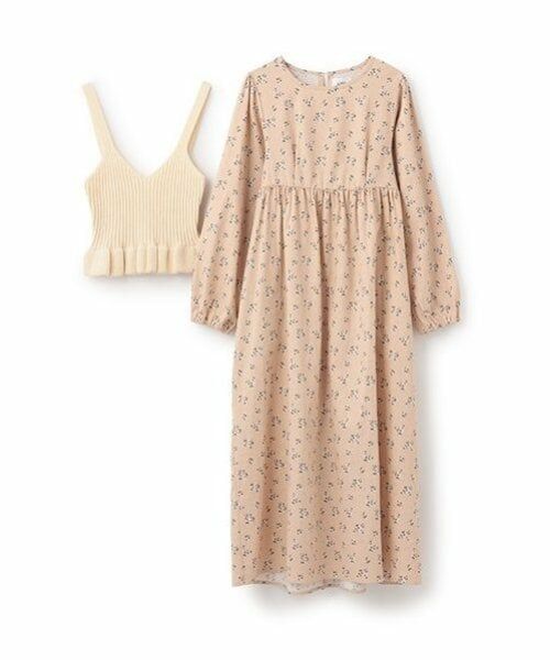 petit main LIEN / プティマイン リアン ミニ丈・ひざ丈ワンピース | 【リンク】花柄ワンピースビスチェセット | 詳細8