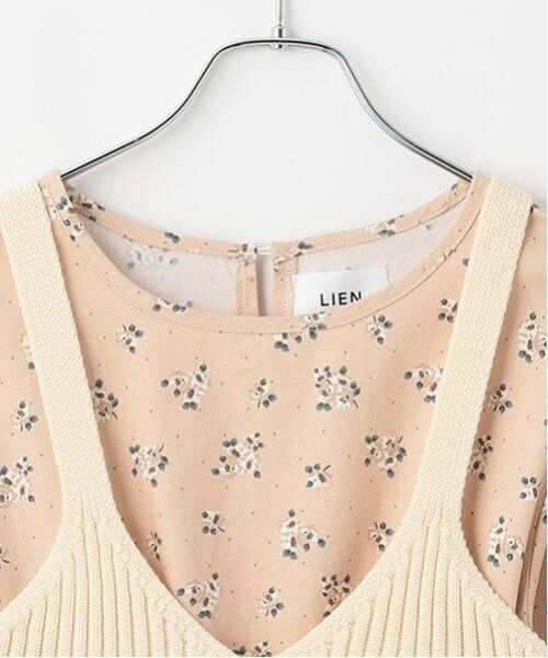 petit main LIEN / プティマイン リアン ミニ丈・ひざ丈ワンピース | 【リンク】花柄ワンピースビスチェセット | 詳細9