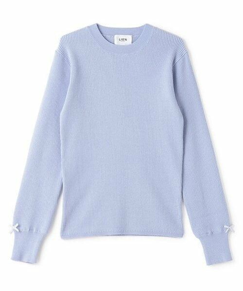 petit main LIEN / プティマイン リアン ニット・セーター | 【リンク】フワもちっとリブニット（ライト ブルー）