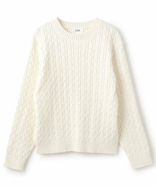 petit main LIEN / プティマイン リアン ニット・セーター | 【リンク】コットンニット（アイボリー）