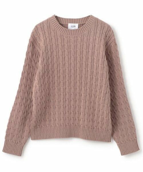 petit main LIEN / プティマイン リアン ニット・セーター | 【リンク】コットンニット（モカ茶）