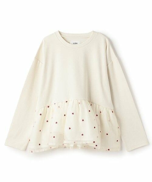 petit main LIEN / プティマイン リアン その他トップス | 【リンク】ハート刺しゅうチュニック（アイボリー）