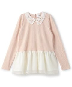 petit main LIEN / プティマイン リアン その他トップス | 【リンク】えりレースチュールチュニック