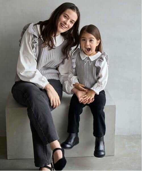 petit main LIEN / プティマイン リアン シャツ・ブラウス | 【リンク】パールリボンつきニットベスト | 詳細10