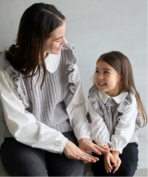 petit main LIEN / プティマイン リアン シャツ・ブラウス | 【リンク】パールリボンつきニットベスト | 詳細12