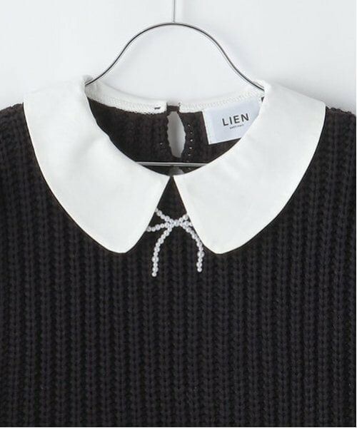 petit main LIEN / プティマイン リアン シャツ・ブラウス | 【リンク】パールリボンつきニットベスト | 詳細2