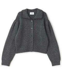 petit main LIEN / プティマイン リアン カーディガン・ボレロ | 【リンク】衿ニットカーディガン