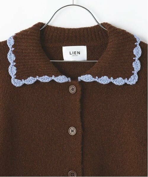 petit main LIEN / プティマイン リアン カーディガン・ボレロ | 【リンク】衿ニットカーディガン | 詳細9