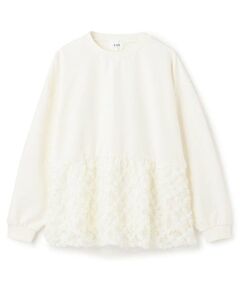 petit main LIEN / プティマイン リアン スウェット | 【リンク】ジャガードペプラムトレーナー