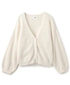 petit main LIEN / プティマイン リアン カーディガン・ボレロ | 【リンク】シャギーニットカーディガン