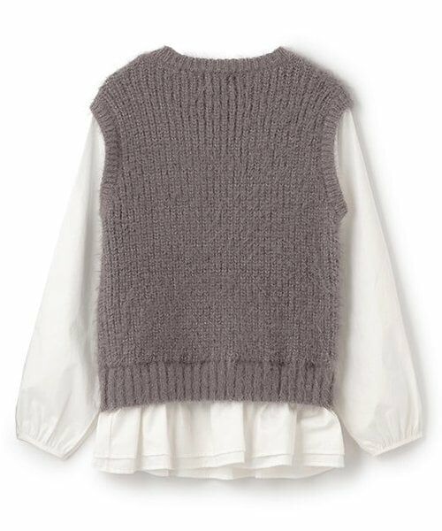 petit main LIEN / プティマイン リアン シャツ・ブラウス | 【リンク】シャギードッキングブラウス | 詳細1