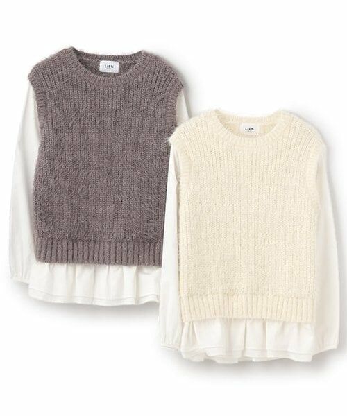 petit main LIEN / プティマイン リアン シャツ・ブラウス | 【リンク】シャギードッキングブラウス | 詳細5