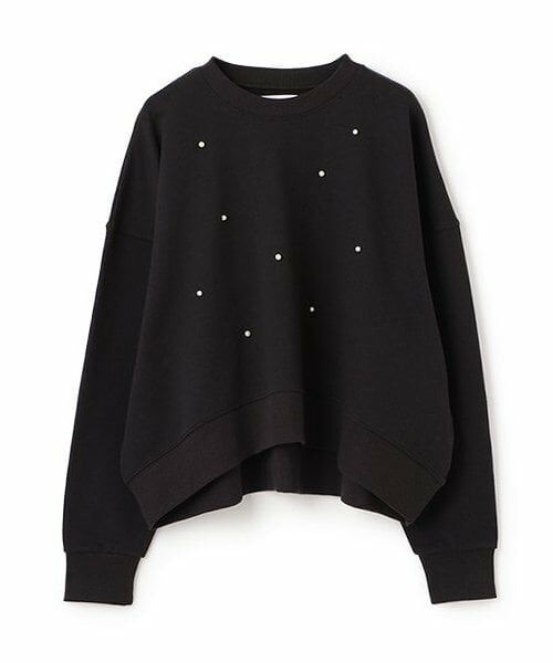 petit main LIEN / プティマイン リアン スウェット | 【リンク】パールトレーナー（黒）