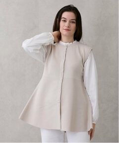 petit main LIEN / プティマイン リアン シャツ・ブラウス | 【リンク】フレアベストドッキングトップス