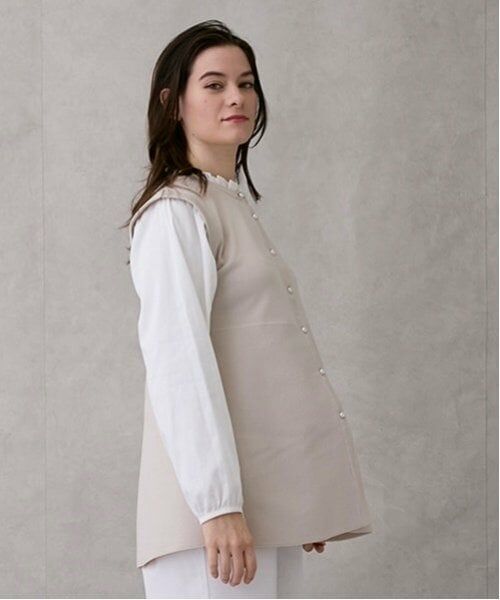 petit main LIEN / プティマイン リアン シャツ・ブラウス | 【リンク】フレアベストドッキングトップス | 詳細1