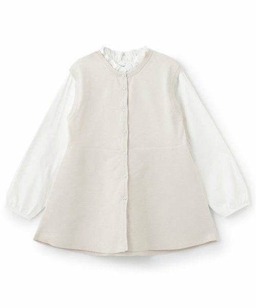 petit main LIEN / プティマイン リアン シャツ・ブラウス | 【リンク】フレアベストドッキングトップス | 詳細5