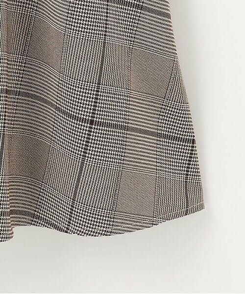 petit main LIEN / プティマイン リアン ミニ丈・ひざ丈ワンピース | 【リンク】チェック切り替えワンピース | 詳細5