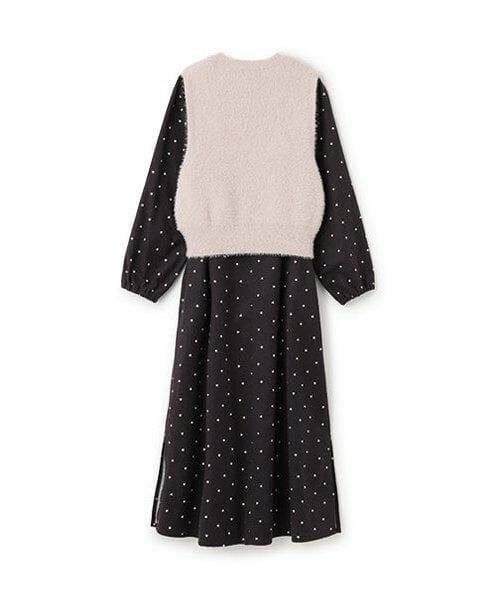 petit main LIEN / プティマイン リアン ミニ丈・ひざ丈ワンピース | 【リンク】ベストつき柄ワンピース | 詳細1