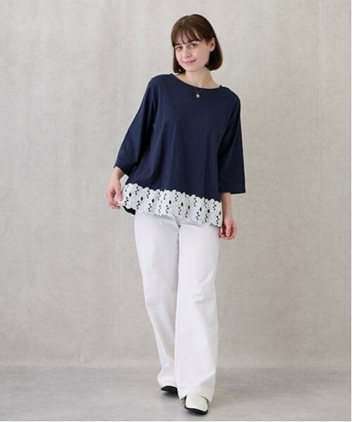 petit main LIEN / プティマイン リアン その他パンツ | 【親子リンク】ストレッチワイドパンツ（アイボリー）