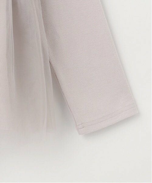 petit main LIEN / プティマイン リアン Tシャツ | 【リンク】チュールビスチェドッキング長T | 詳細6