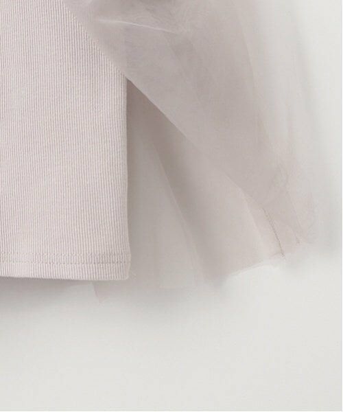 petit main LIEN / プティマイン リアン Tシャツ | 【リンク】チュールビスチェドッキング長T | 詳細7