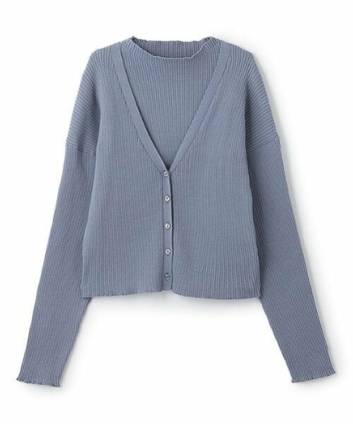 petit main LIEN / プティマイン リアン ニット・セーター | 【親子リンク】ニットアンサンブル（ブルー グレー）