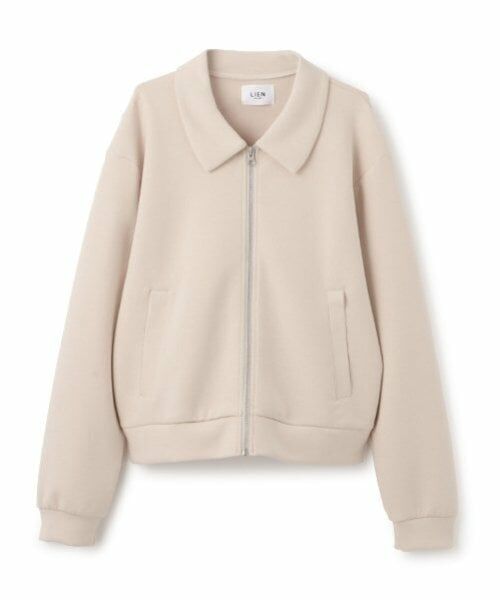 petit main LIEN / プティマイン リアン カーディガン・ボレロ | 【リンク/花粉防止】zipカットブルゾン（薄ベージュ）