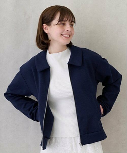 petit main LIEN / プティマイン リアン カーディガン・ボレロ | 【リンク/花粉防止】zipカットブルゾン | 詳細1