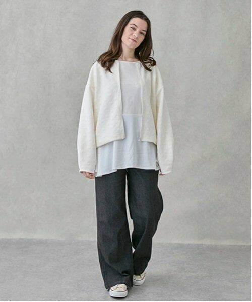 petit main LIEN / プティマイン リアン カーディガン・ボレロ | 【リンク/花粉防止】ハートzip羽織り | 詳細3