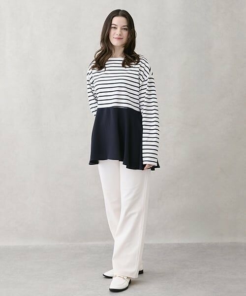 petit main LIEN / プティマイン リアン Tシャツ | 【親子リンク】ペプラム長T | 詳細3