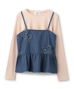 petit main LIEN / プティマイン リアン キャミソール・チューブトップ | 【リンク】花ビスチェ長Tセット