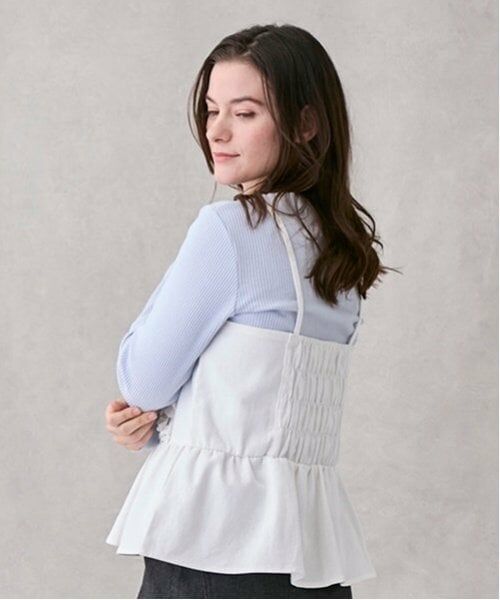 petit main LIEN / プティマイン リアン キャミソール・チューブトップ | 【リンク】花ビスチェ長Tセット | 詳細1