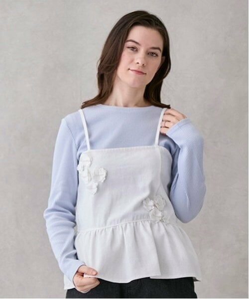 petit main LIEN / プティマイン リアン キャミソール・チューブトップ | 【リンク】花ビスチェ長Tセット | 詳細2