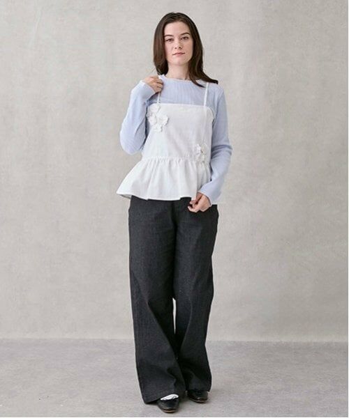 petit main LIEN / プティマイン リアン キャミソール・チューブトップ | 【リンク】花ビスチェ長Tセット | 詳細3