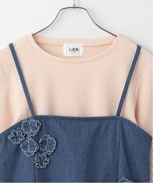 petit main LIEN / プティマイン リアン キャミソール・チューブトップ | 【リンク】花ビスチェ長Tセット | 詳細8