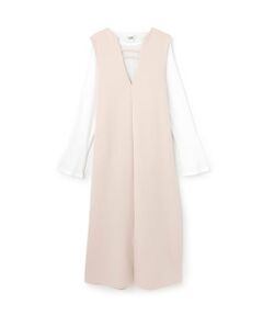 petit main LIEN / プティマイン リアン ミニ丈・ひざ丈ワンピース | 【リンク/防汚】2wayジャンスカセット