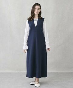 petit main LIEN / プティマイン リアン ミニ丈・ひざ丈ワンピース | 【リンク/防汚】2wayジャンスカセット