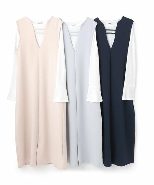 petit main LIEN / プティマイン リアン ミニ丈・ひざ丈ワンピース | 【リンク/防汚】2wayジャンスカセット | 詳細15