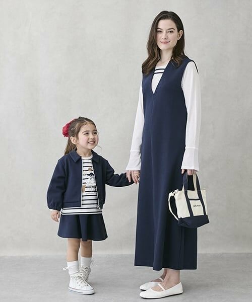 petit main LIEN / プティマイン リアン ミニ丈・ひざ丈ワンピース | 【リンク/防汚】2wayジャンスカセット | 詳細3