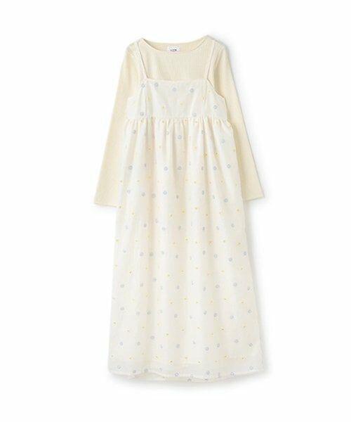 petit main LIEN / プティマイン リアン ミニ丈・ひざ丈ワンピース | 【リンク】花刺しゅうワンピース | 詳細4