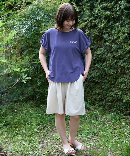 petit main LIEN / プティマイン リアン ショート・ハーフ・半端丈パンツ | 【水陸両用/親子リンク】ショートパンツ（薄ベージュ）