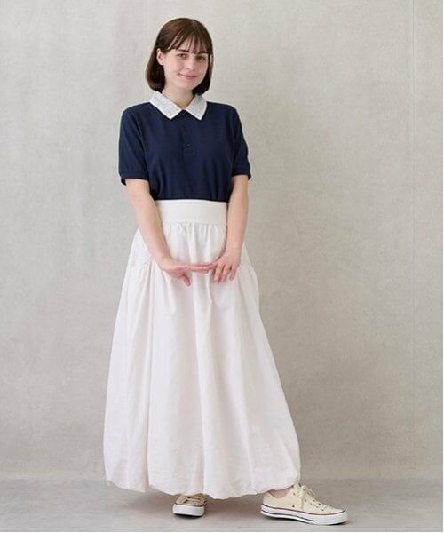petit main LIEN / プティマイン リアン ミニ・ひざ丈スカート | 【リンク】バルーンスカート（アイボリー）
